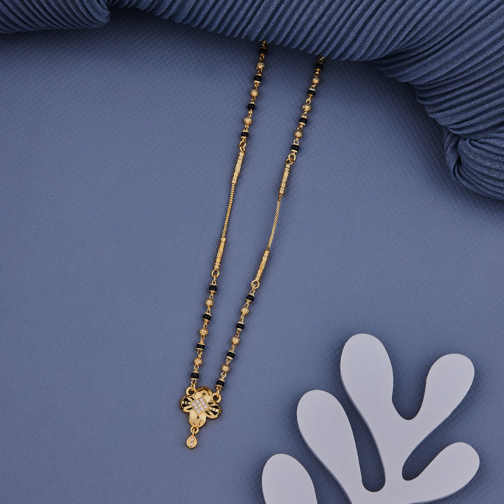 Ziora Mangalsutra - 18K Gold Plated - American Diamond Mangalsutra for women