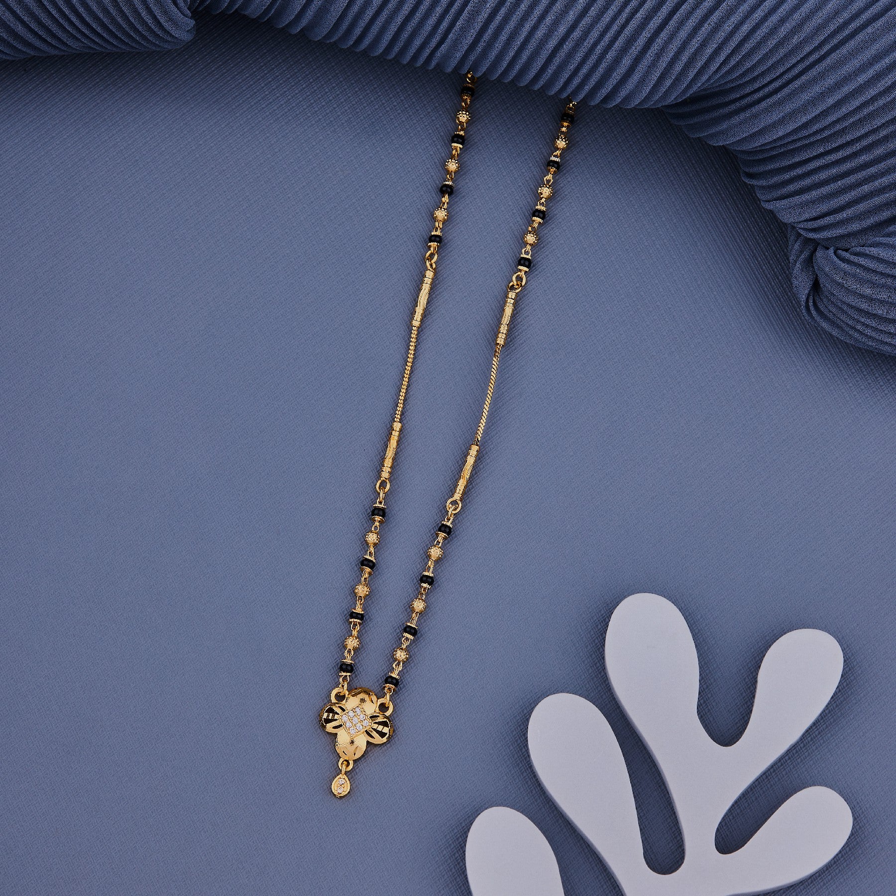 Ziora Mangalsutra - 18K Gold Plated - American Diamond Mangalsutra for women