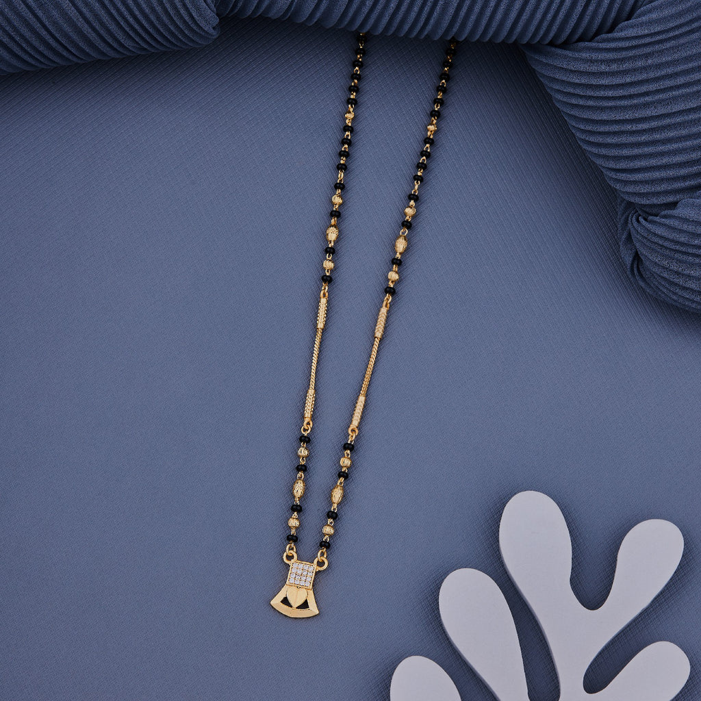 18K Gold Plated Mangalsutra with Designer Pendant