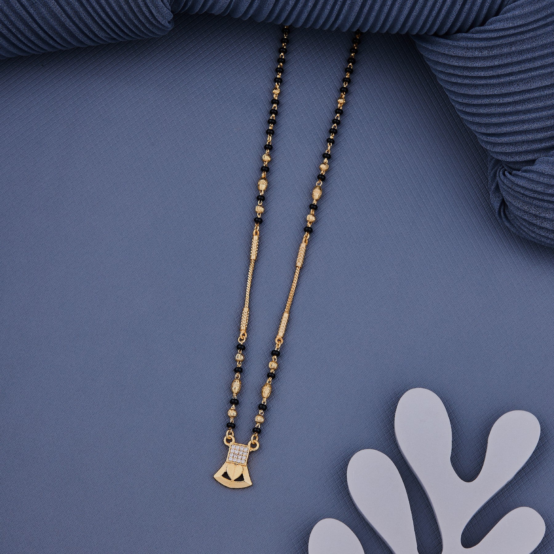 18K Gold Plated Mangalsutra with Designer Pendant