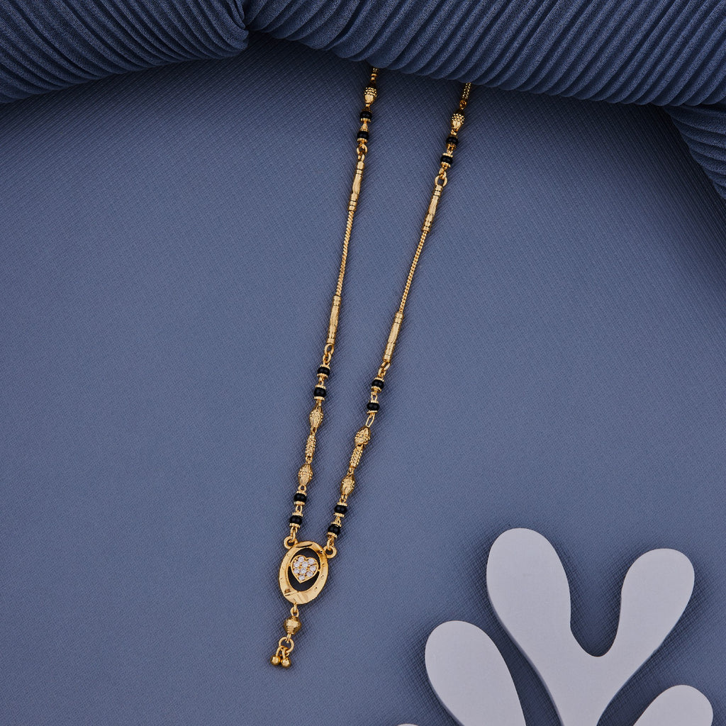 Classic Heart Pendant Gold Plated Mangalsutra for Women