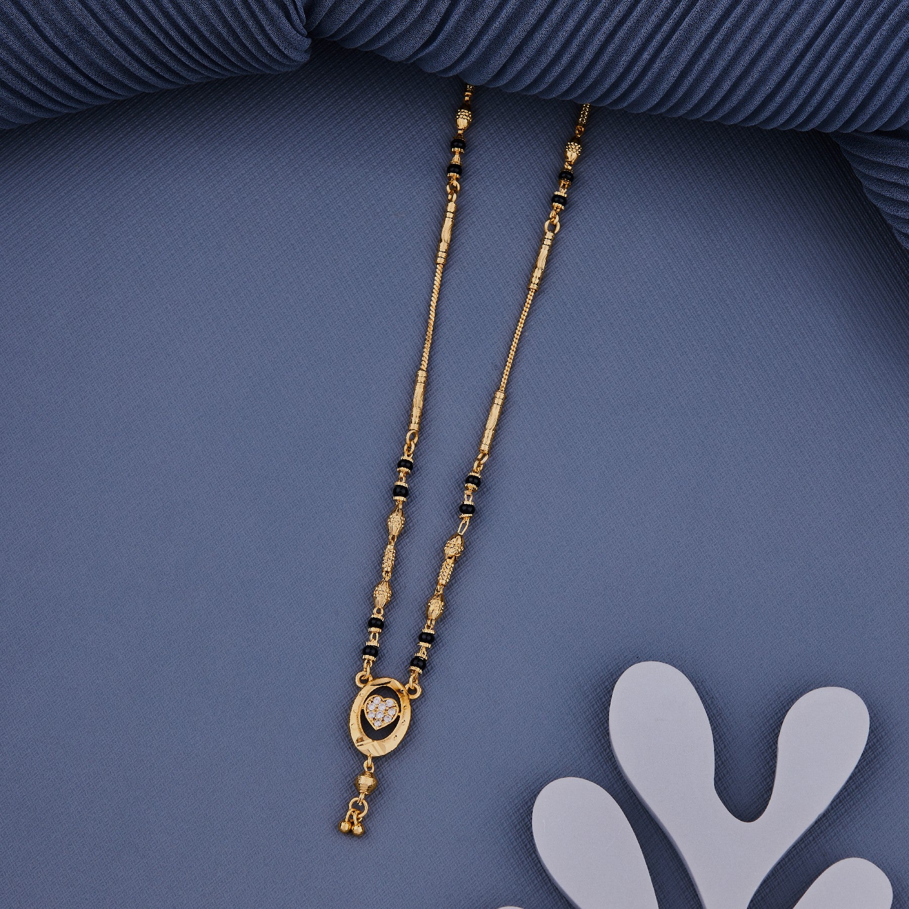 Classic Heart Pendant Gold Plated Mangalsutra for Women