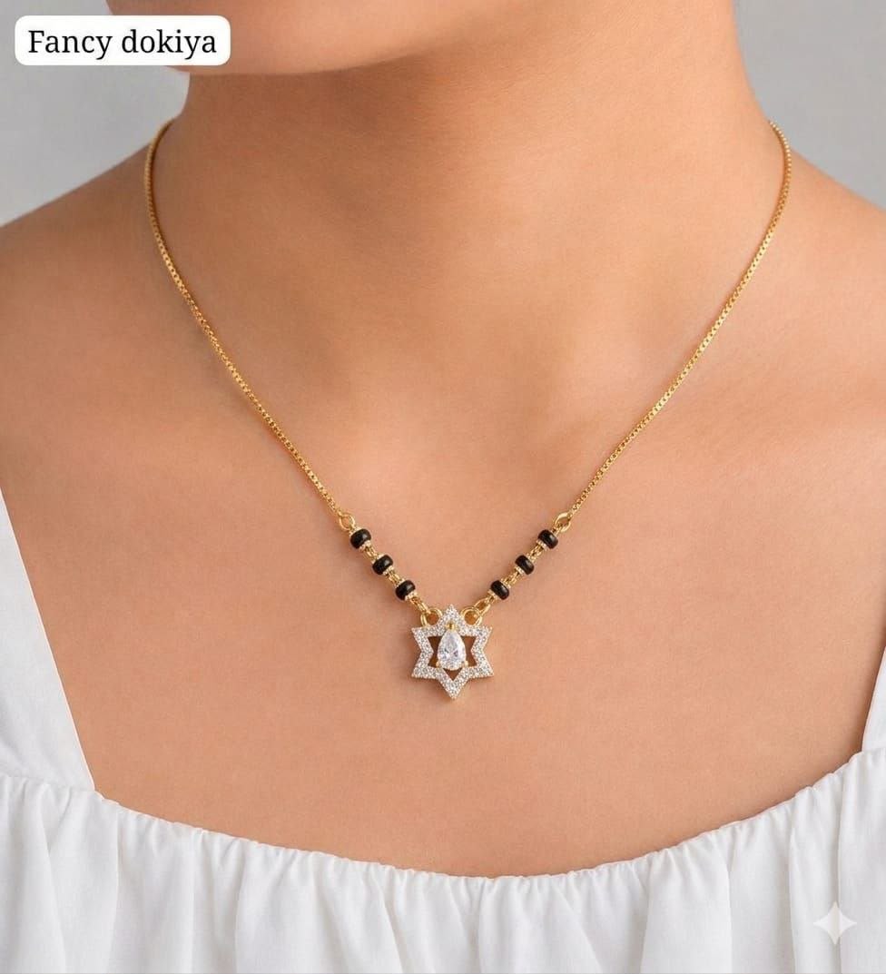 Gold Plated American Diamond Mangalsutra