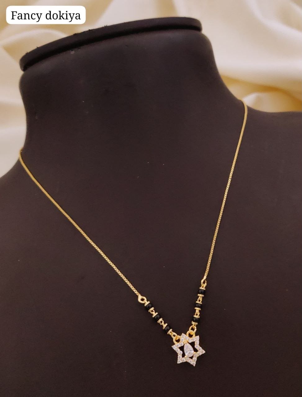 Gold Plated American Diamond Mangalsutra