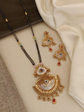 Rajwadi Chandrika Pearl Fan Elegance Mangalsutra Set