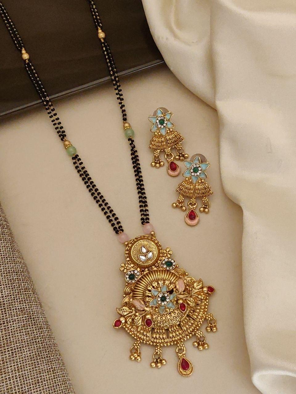 Rajwadi Pushpika Royal Bloom Mangalsutra Set