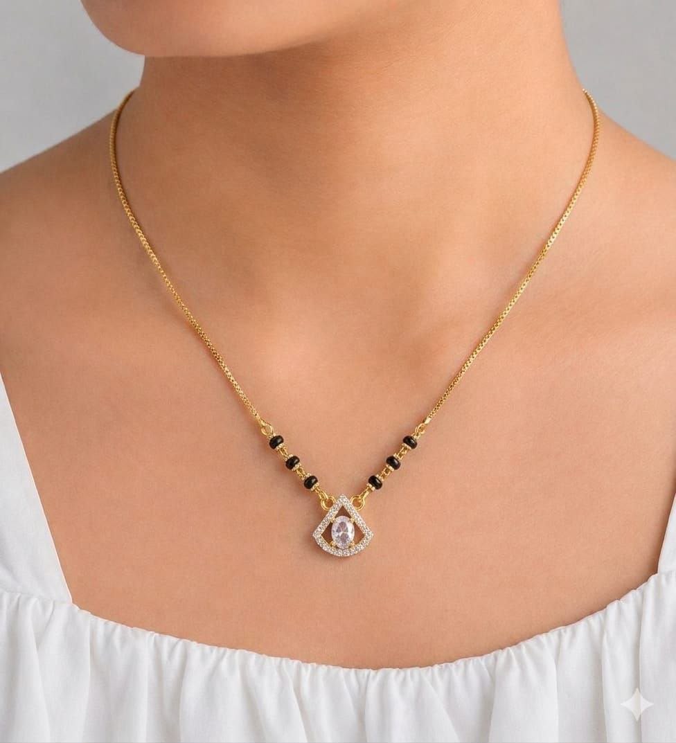 Designer American Diamond Star Mangalsutra