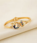 Gold Plated Peacock Design Kada Bracelet for Women (B44)