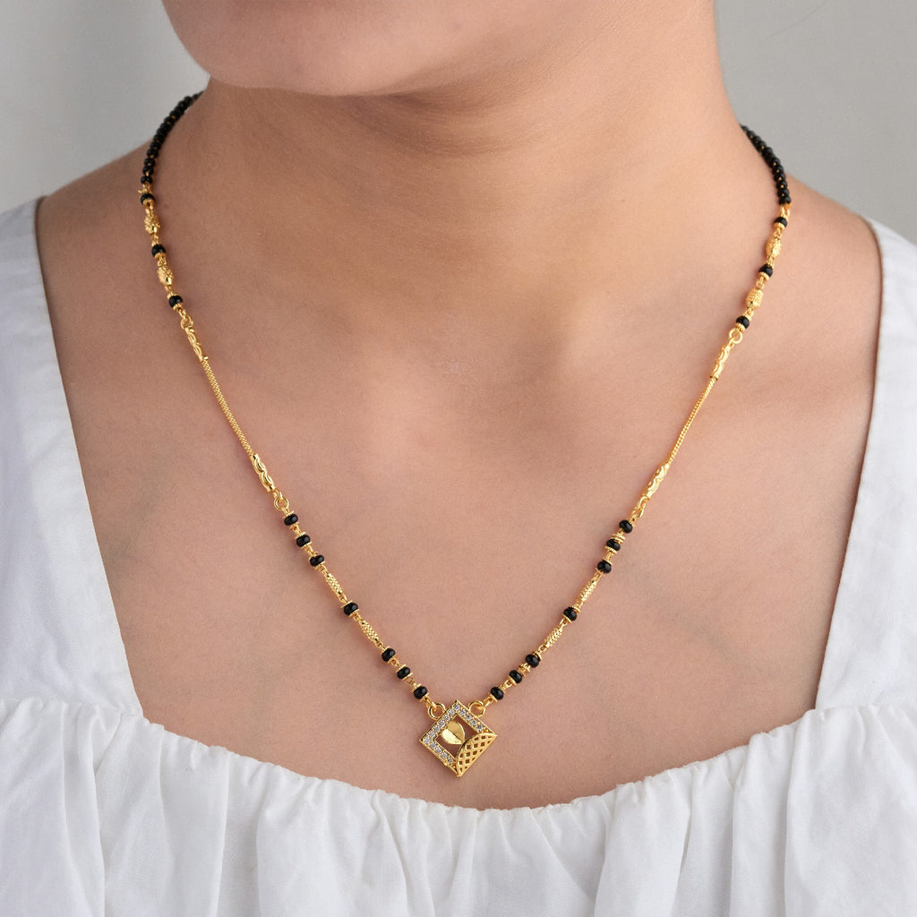 Swara 18K Gold Tone Plated Mangalsutra