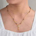 Gold-Plated Artificial Stones and Beads Mangalsutra