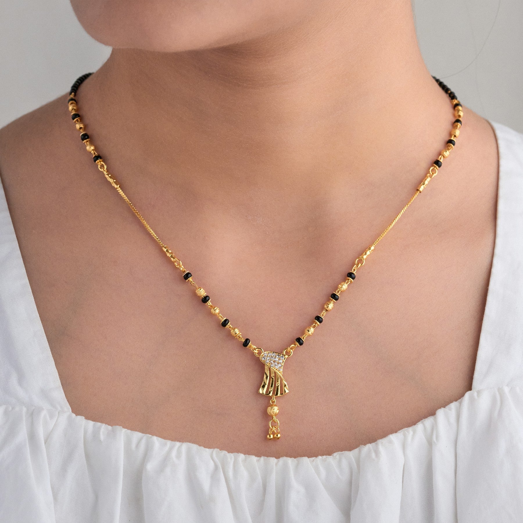 1 Gram Gold Plated Ziora Jewel Mangalsutra