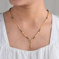 Gold Plated Bow Shaped Mangalsutra with Chain for Women