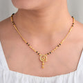 Designer Circular Floral 18K Gold Plated Mangalsutra Necklace