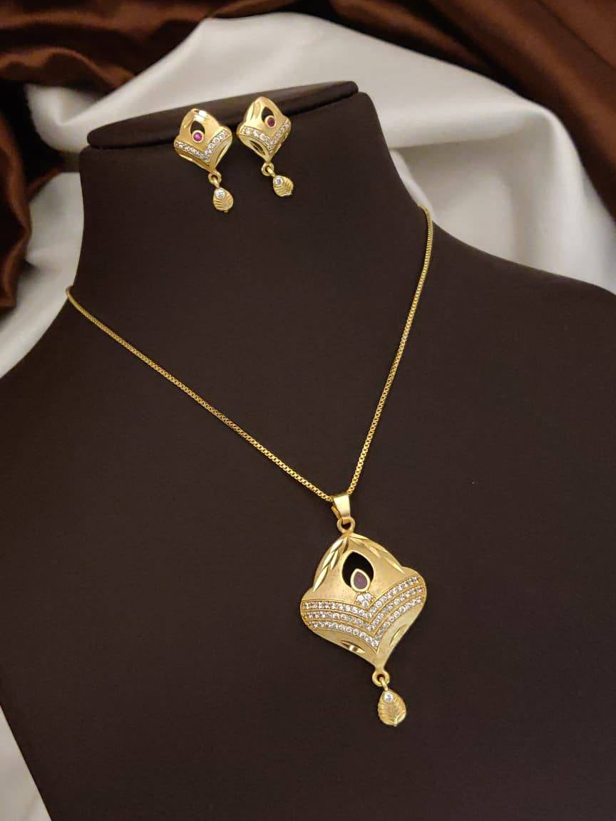 Ghungroo Grace Bell Motif Gold Pendant Set