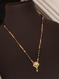 AD Diamond Gold-Plated Mangalsutra Necklace with Designer Pendant for Women
