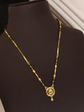 Round AD Diamond Gold-Plated Designer Mangalsutra
