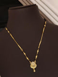 Dome Floral AD Diamond Gold-Plated Geometric Designer
