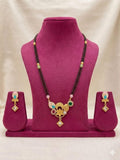Rajwadi RangPushp Fusion Mangalsutra Set (Pendant & Earrings)