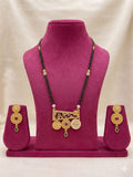 Rajwadi Chakra Jharokha Mangalsutra Set (Pendant & Earrings)