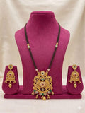 Rajwadi Surya Kundan Bloom Mangalsutra Set (Pendant & Earrings)