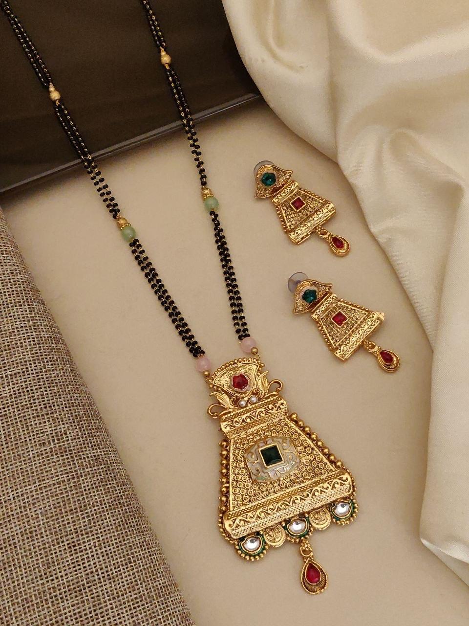 Rajwadi Shahi Kalash Heritage Mangalsutra Set
