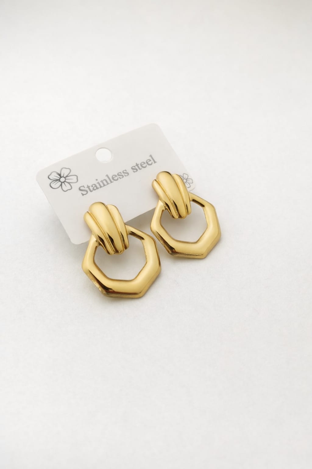 Aurelia HexaLoop Gold Statement Earrings