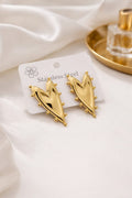 Veloura Heartline Gold Statement Earrings