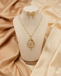 Swaran Mayur Teardrop Elegance Pendant Set