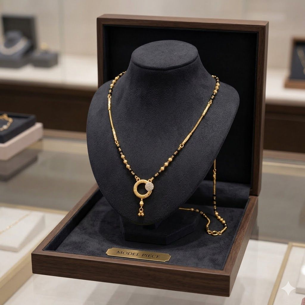 High Gold Pleated Daily Wear Mangalsutra | Premium Quality