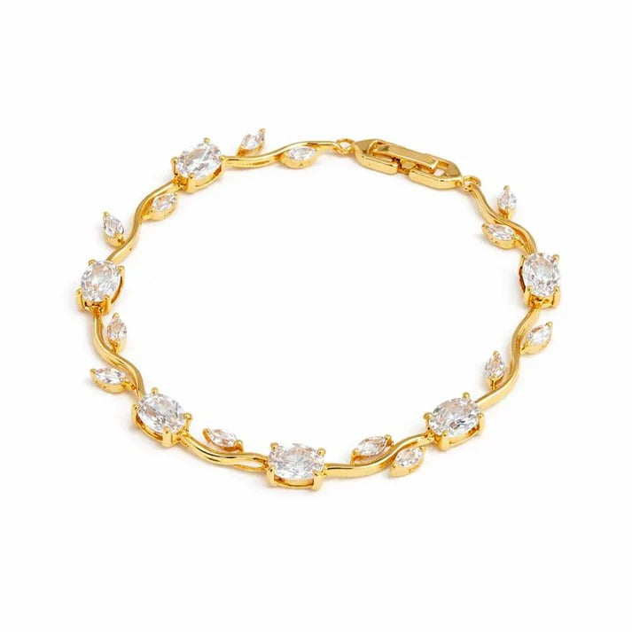 Leafy garden tennis bracelet