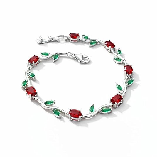 Tulip Bracelet -red green