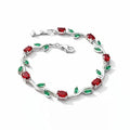 Tulip Bracelet -red green