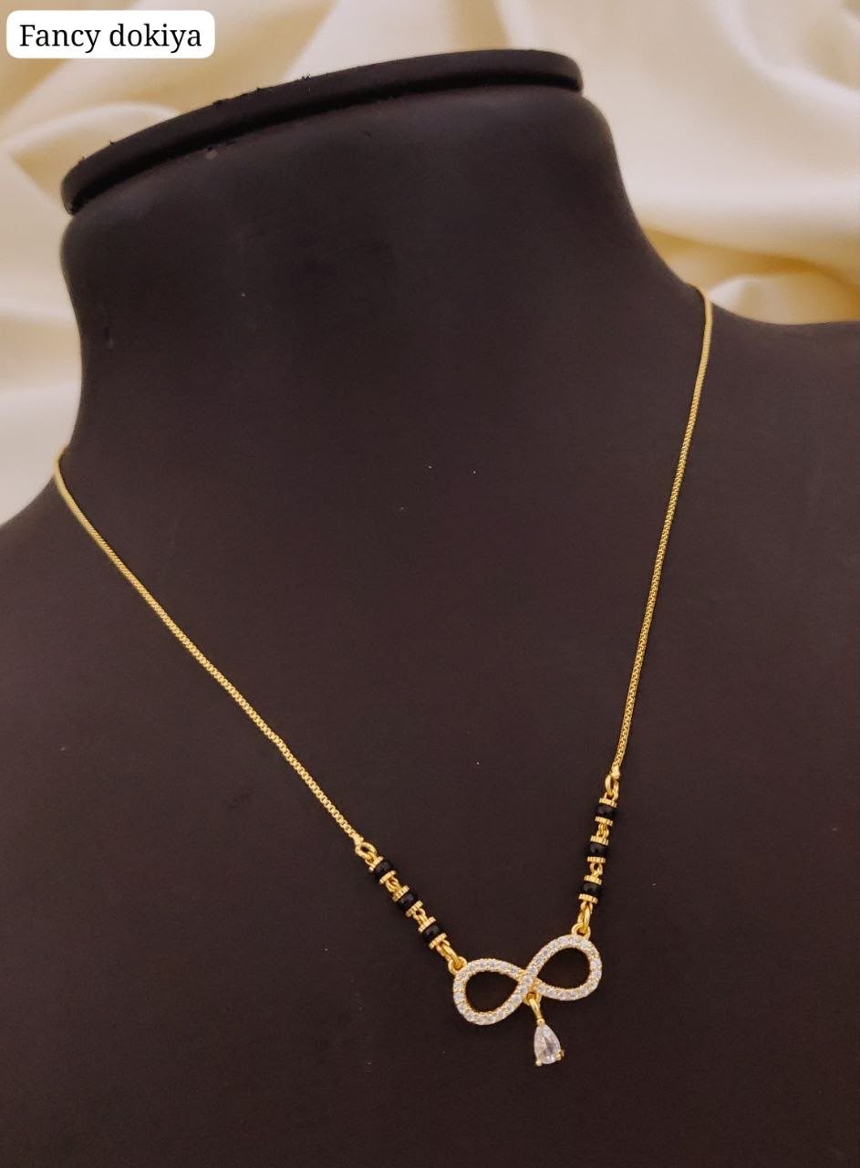 Devika Trio Diamond 18K Gold Plated Drop Mangalsutra