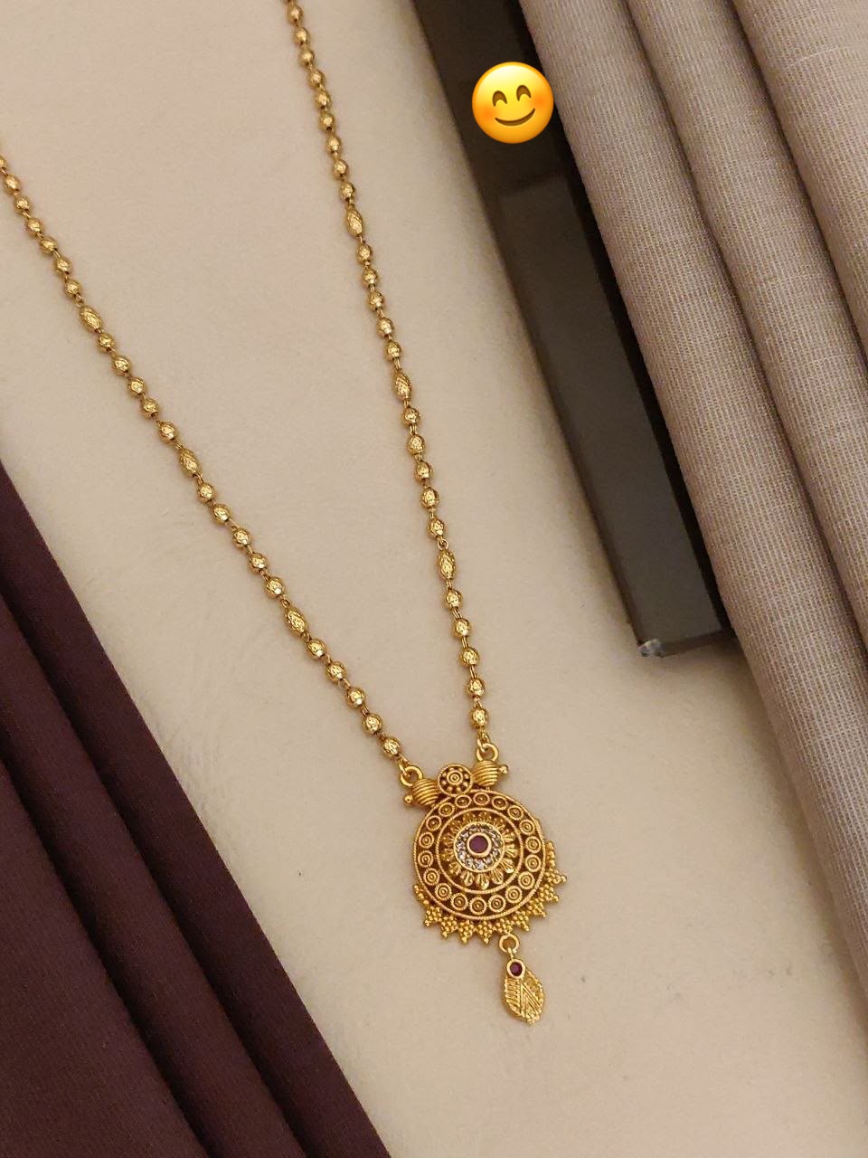 Gold Plated Temple Style Mala Set for Women | Designer South Pendant Necklace
