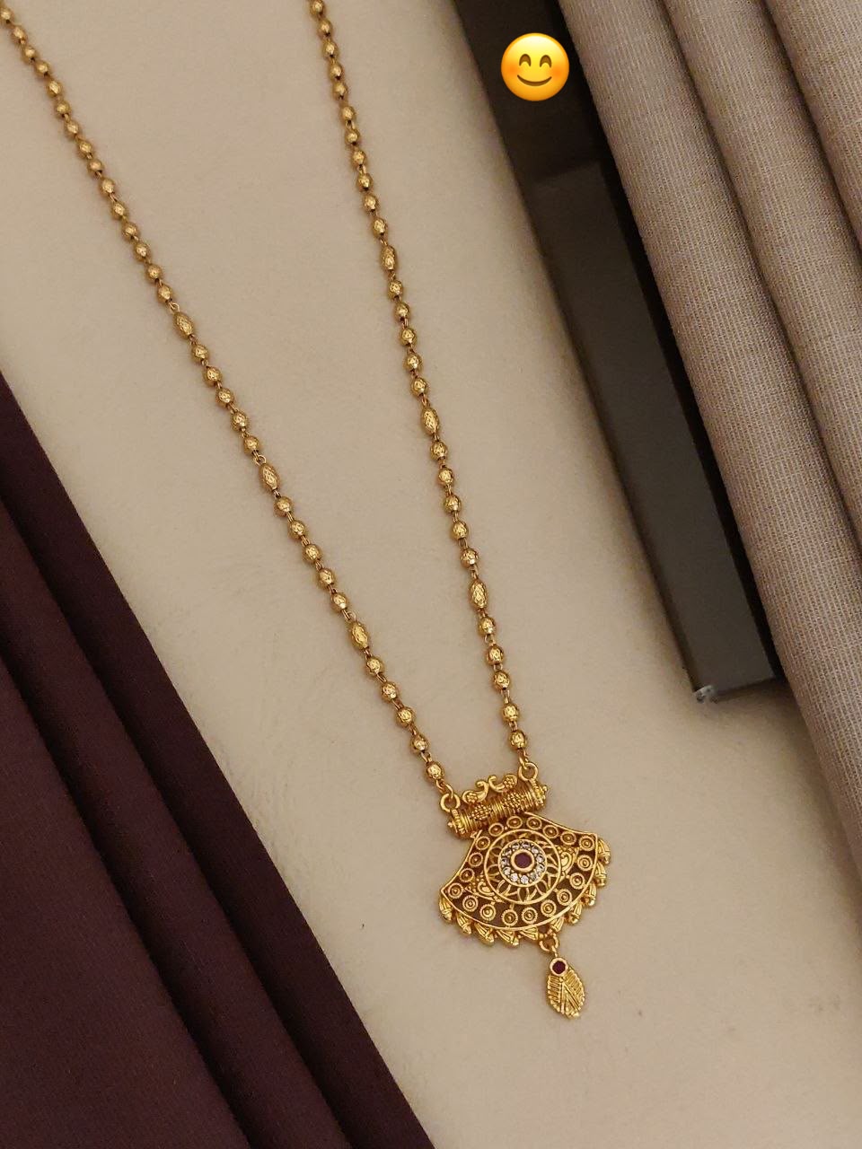 Imported Stylish Gold Plated Mala Set for Women | South Pendant Jewelry
