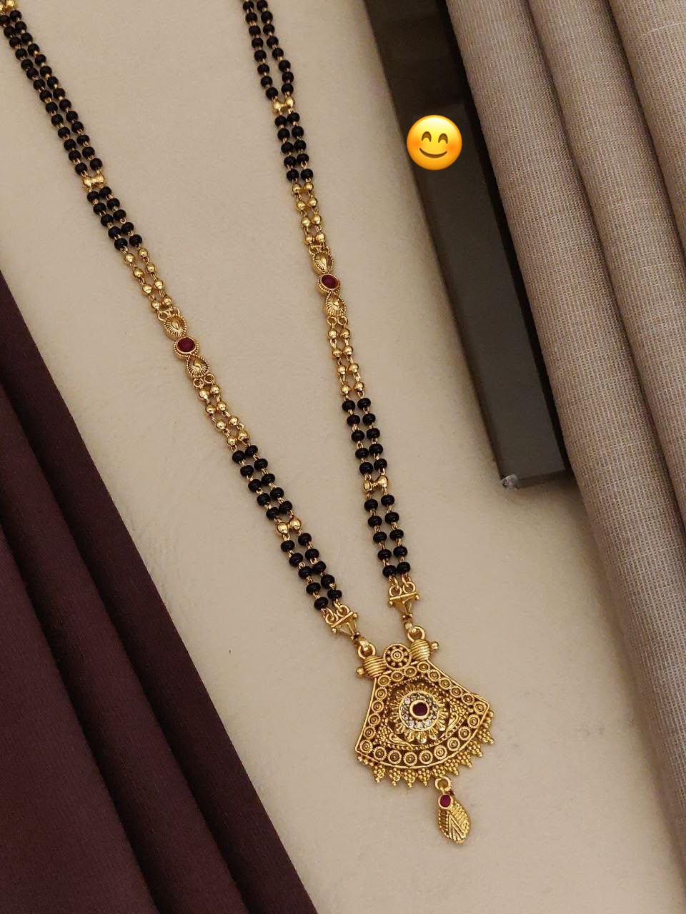 American Diamond Gold Plated Mala Set | Designer South Indian Necklace